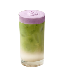 Peet's Coffee Iced Ube Matcha Latte with Ube Dream Top